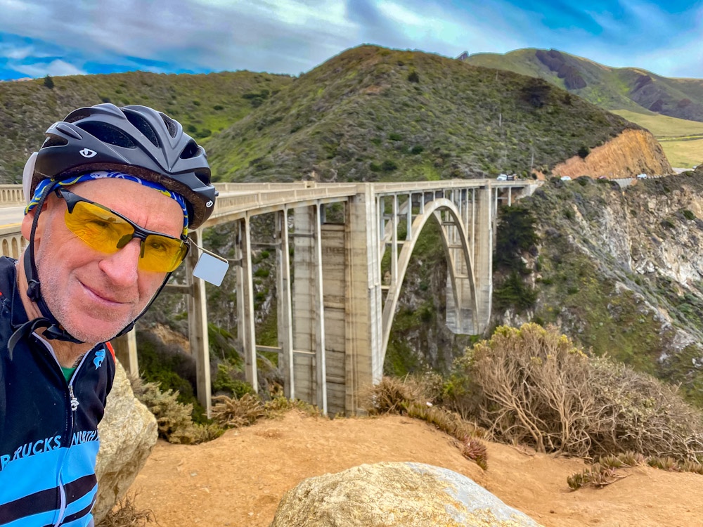 Day 18 – Bicycle Touring Plaskett Creek SP to Veteran memorial Monterey. Big Sur, big climbs, more wind.