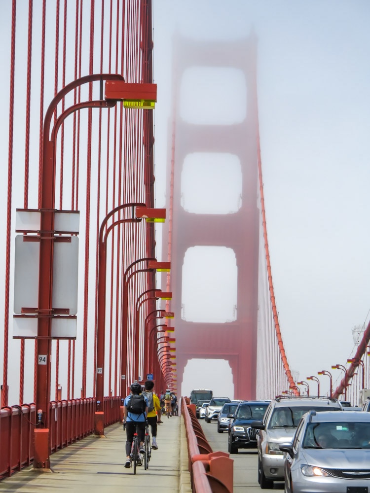 Day 21 – Bicycle Touring  Half Moon SB to Mill Valley. Rain and Golden Gate